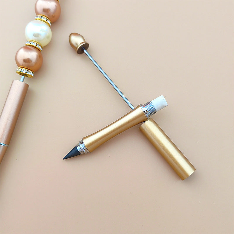 Wholesale Beadable Pencil Metal  DIY for Beaded Pen With Eraser